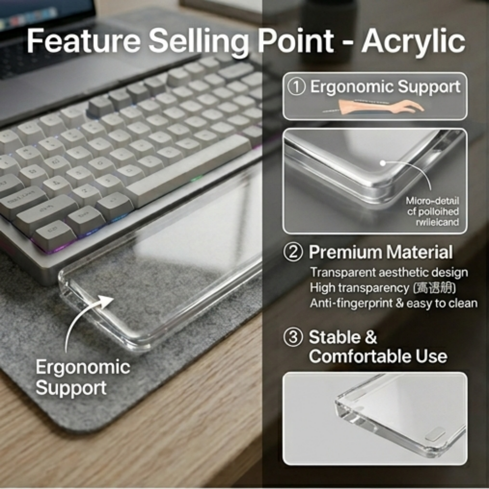 Crystal Clear Wrist Rest